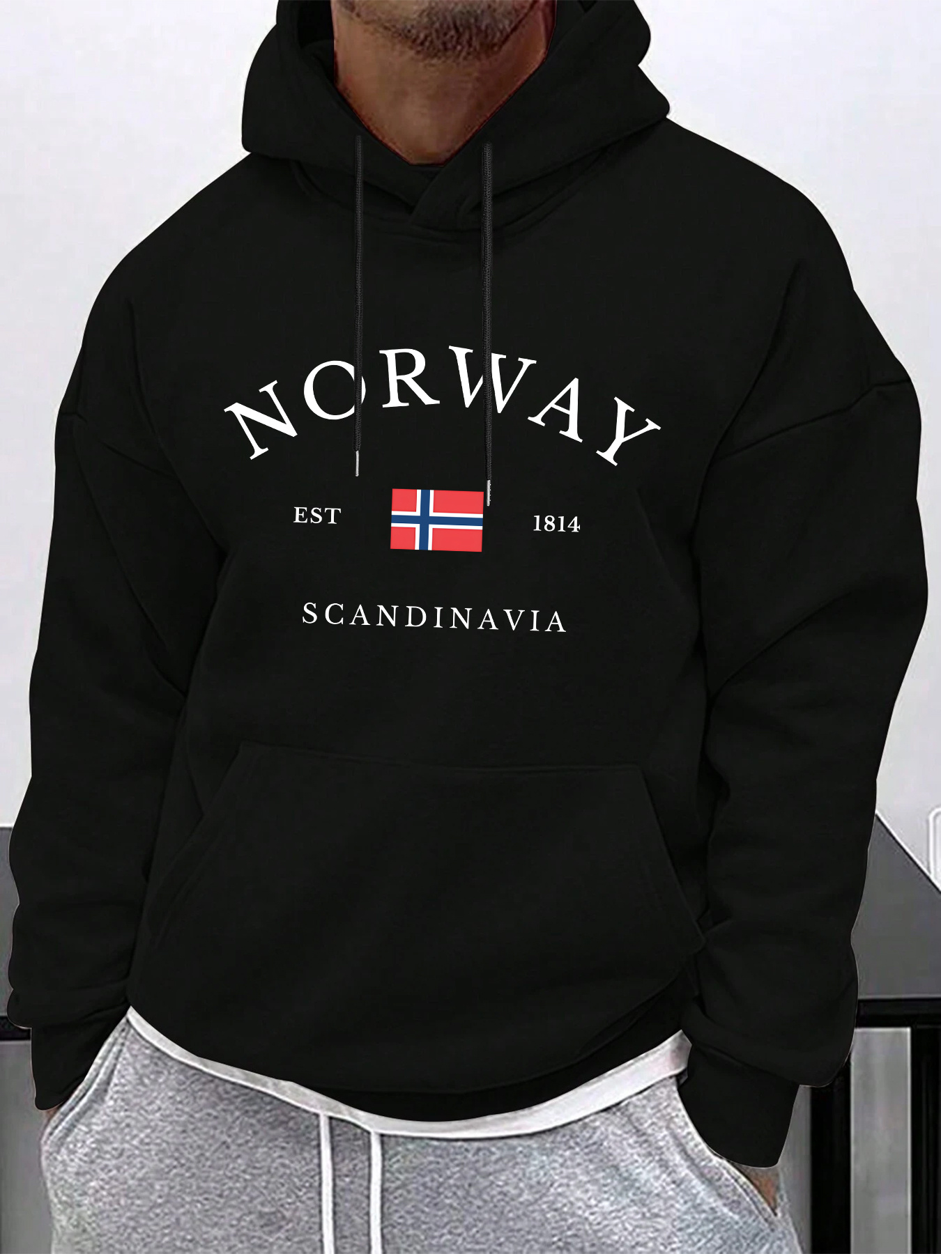 Winter Clothing Norway - เสื้อฮู้ดสไตล์ลำลองแบบใหม่จากนอร์เวย์ ใส่สบาย ทรงหลวม แขนยาว สไตล์เรโทร สำหรับผู้ใหญ่