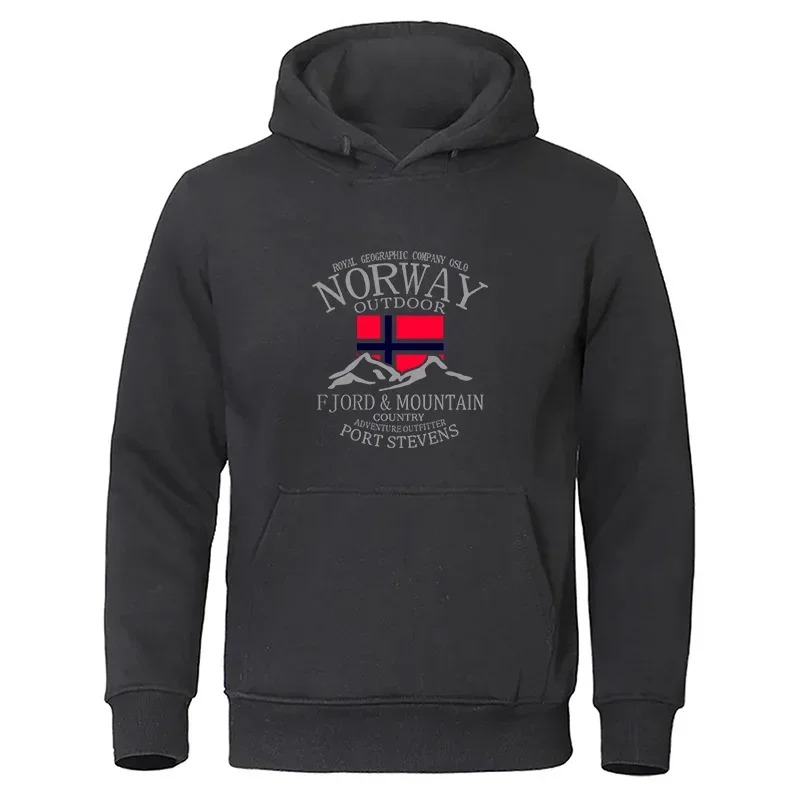 Winter Clothing Norway - เสื้อฮู้ดแขนยาวผู้ชายสไตล์นอร์เวย์ ฟยอร์ด เมาน์เท่น สำหรับฤดูใบไม้ร่วงและฤดูหนาว แนวสปอร์ต ฮาราจูกุ