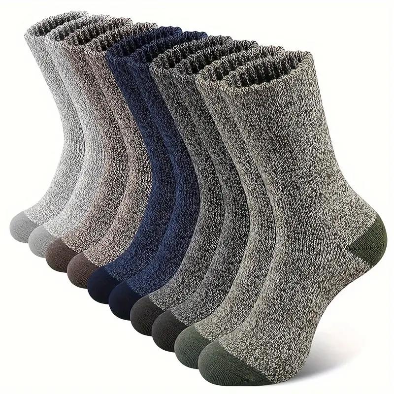 Thermal Sock Merino - ถุงเท้าขนแกะ Merino 5 คู่สําหรับผู้ชาย ถุงเท้าเดินป่าหนาพิเศษ ถุงเท้าความร้อนสําหรับสภาพอากาศหนาวเย็น