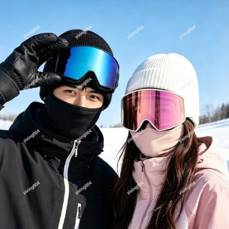 Snow Goggle Uv - แว่นตาสกีป้องกันฝ้าสองชั้น ป้องกันรังสียูวี สำหรับผู้ชายและผู้หญิง เหมาะสำหรับกีฬาบนภูเขาหิมะ