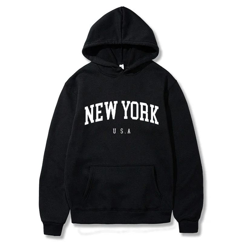 เสื้อฮู้ดดี้แฟชั่นพิมพ์ลายตัวอ - Winter Clothing In New York City บทวิจารณ์และราคา
