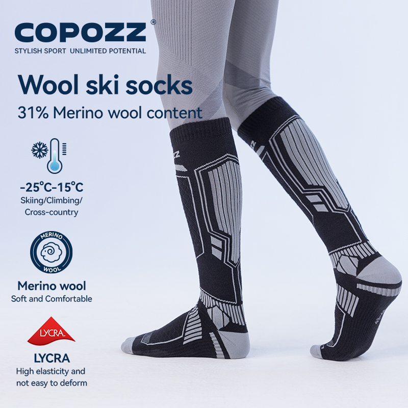 COPOZZ ใหม่ถุงเท้าสกีฤดูหนาวผู - Thermal Sock Merino บทวิจารณ์และราคา