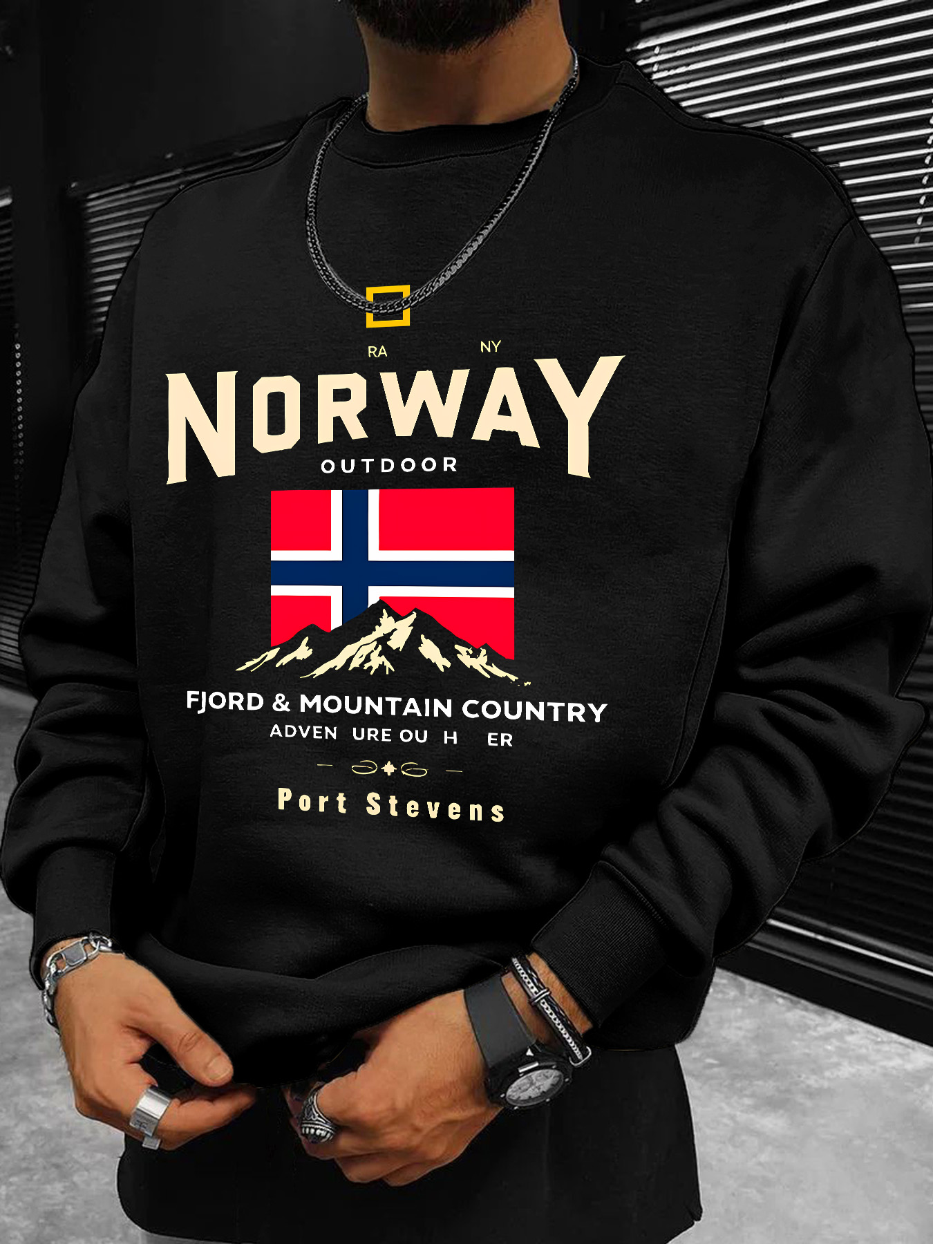 เสื้อสเวตเตอร์ผู้ชาย ลายธงชาติ - Winter Clothing Norway บทวิจารณ์และราคา