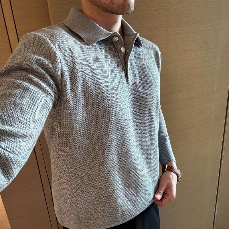 เสื้อไหมพรมผู้ชาย แขนยาว คอปกโ - Quality Winter Clothing บทวิจารณ์และราคา
