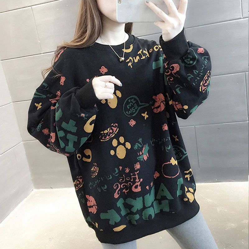 เสื้อสเวตเชิ้ตลายพิมพ์ลำลองสำห - Winter Clothing Trends 2025 Women'S บทวิจารณ์และราคา