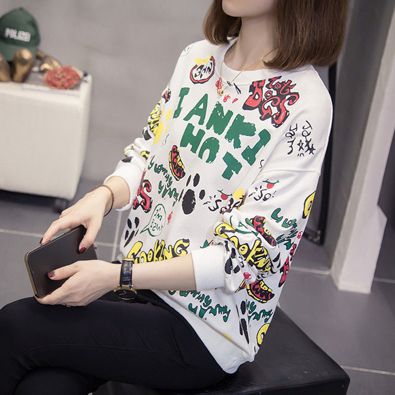 เสื้อสเวตเชิ้ตลายพิมพ์ลำลองสำห - Winter Clothing Trends 2025 Women'S บทวิจารณ์และราคา