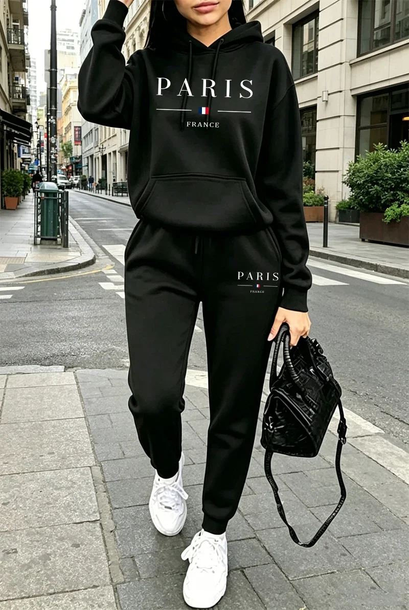 ชุดกีฬาฮู้ดดี้กางเกงขายาวสไตล์ - Winter Clothing Sale Women บทวิจารณ์และราคา